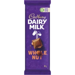 80g Cadbury Dairy Milk Wholenut Chocolate R1 Rebates