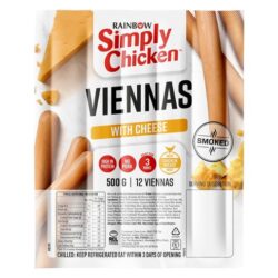 500g Rainbow Simply Chicken Cheese Smoked Viennas R1 Rebate