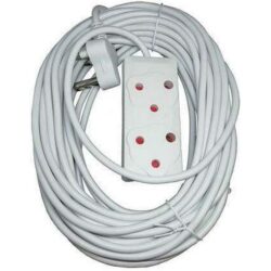 20m Power Extension Lead with Double Plug R6 Rebates
