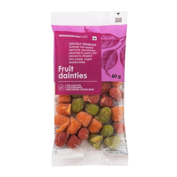 60g Woolworths Dried Fruit- Fruit Dainties R1 Cash Back