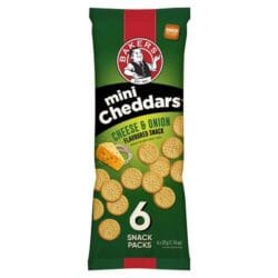 Bakers Cheese and Onion Mini Chedders  (Pack of 6) R1 Rebates